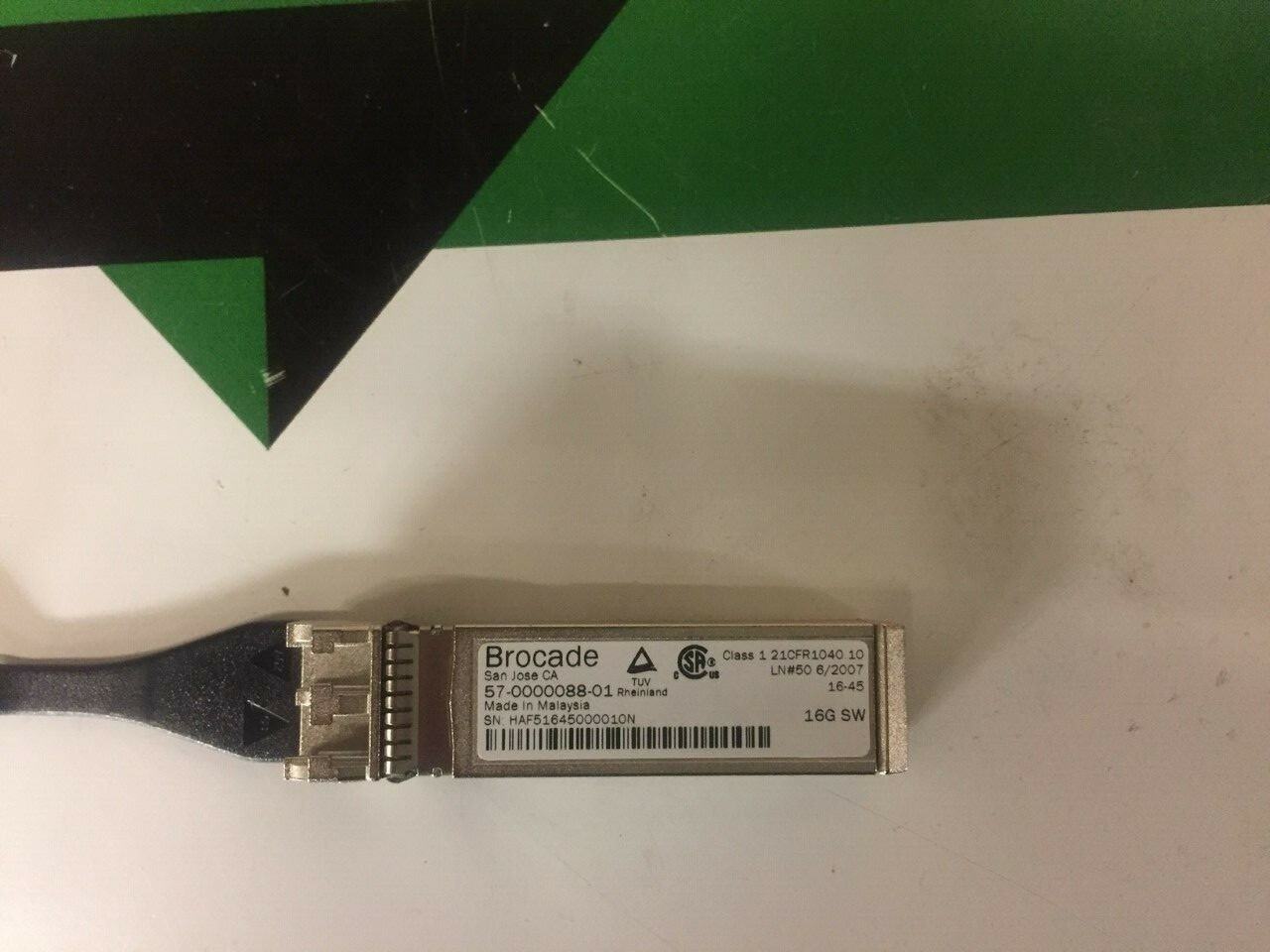 IBM 88Y6395 88Y6396 16Gb SW FC SFP+ SAN Transceiver Brocade 57-0000088-01