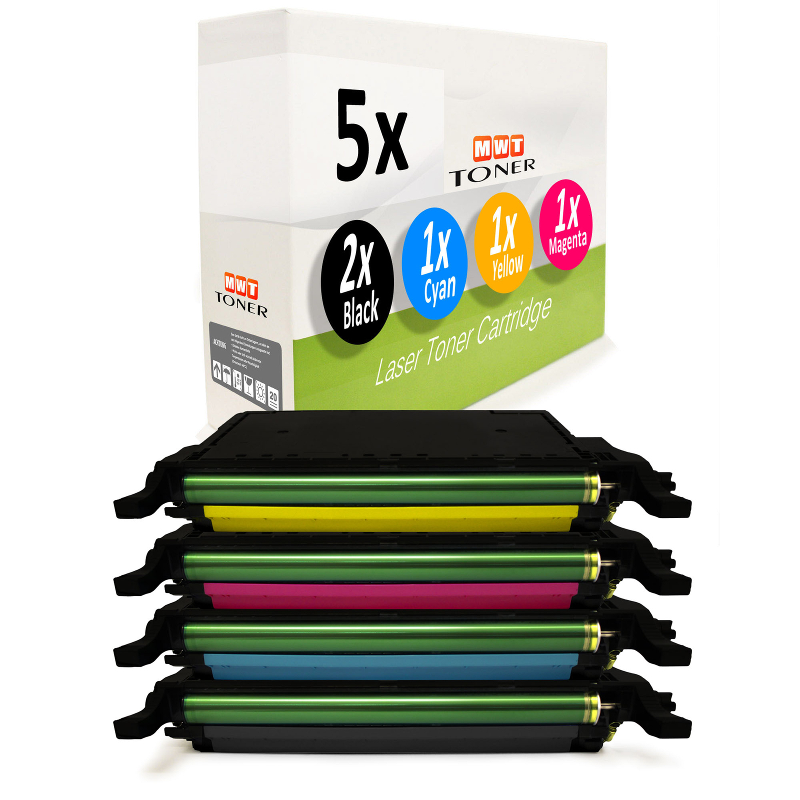 5x Cartridge replaces Samsung CLP-C600A CLP-K600A CLP-M600A CLP-Y600A
