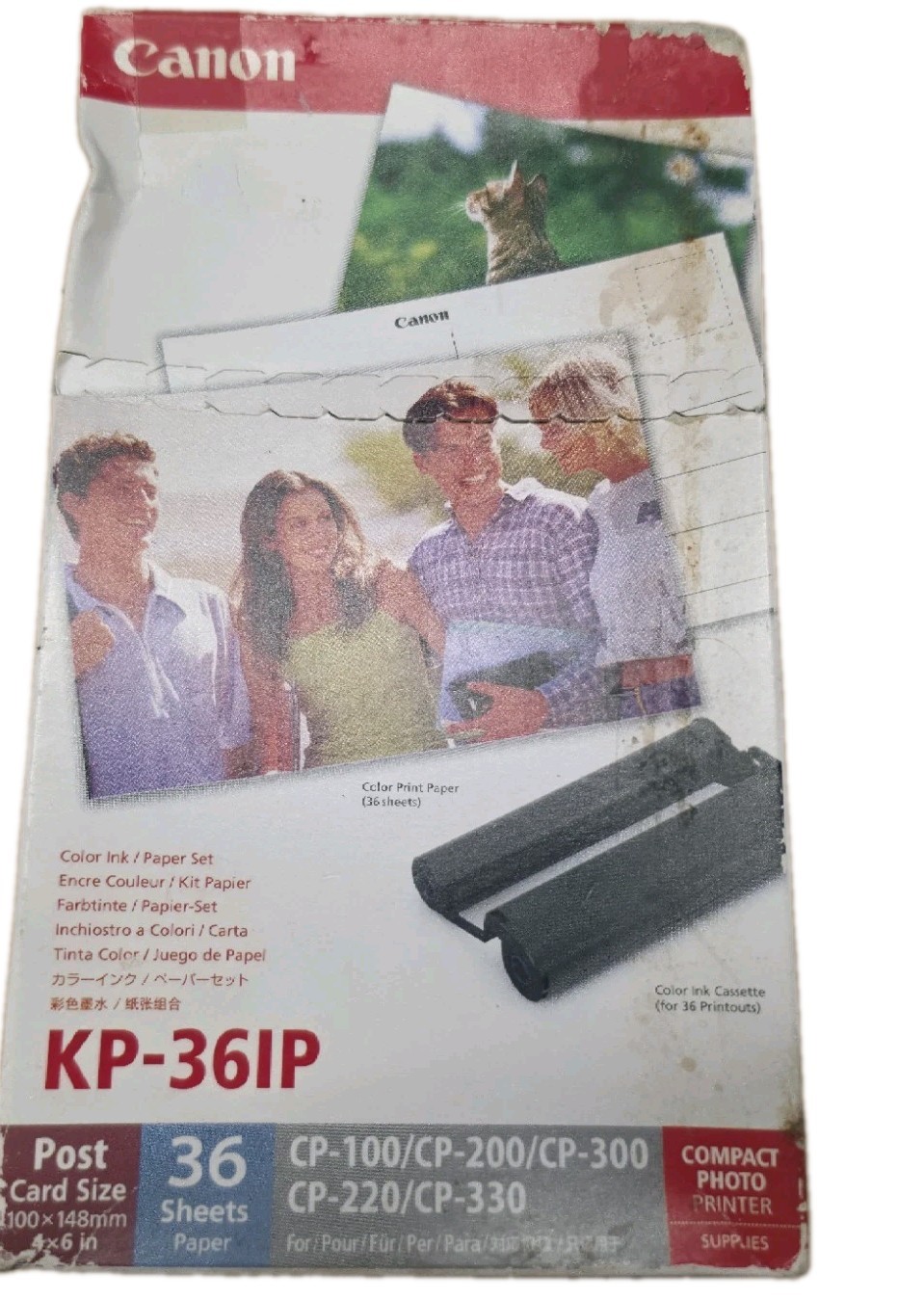 Canon KP-36IP Color Ink Paper 36 Sheets 4x6in CP-100 CP-200 CP-220 CP-300 CP-330