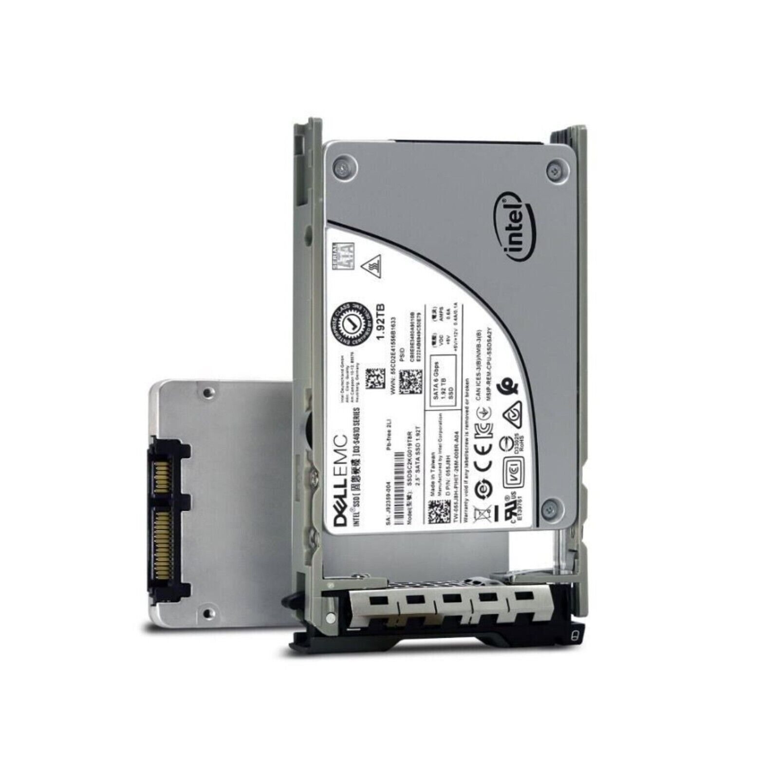 New Dell EMC Intel 055J8H S4610 1.92TB SATA 6Gb/s 2.5 inch SSD G12/G13 Tray