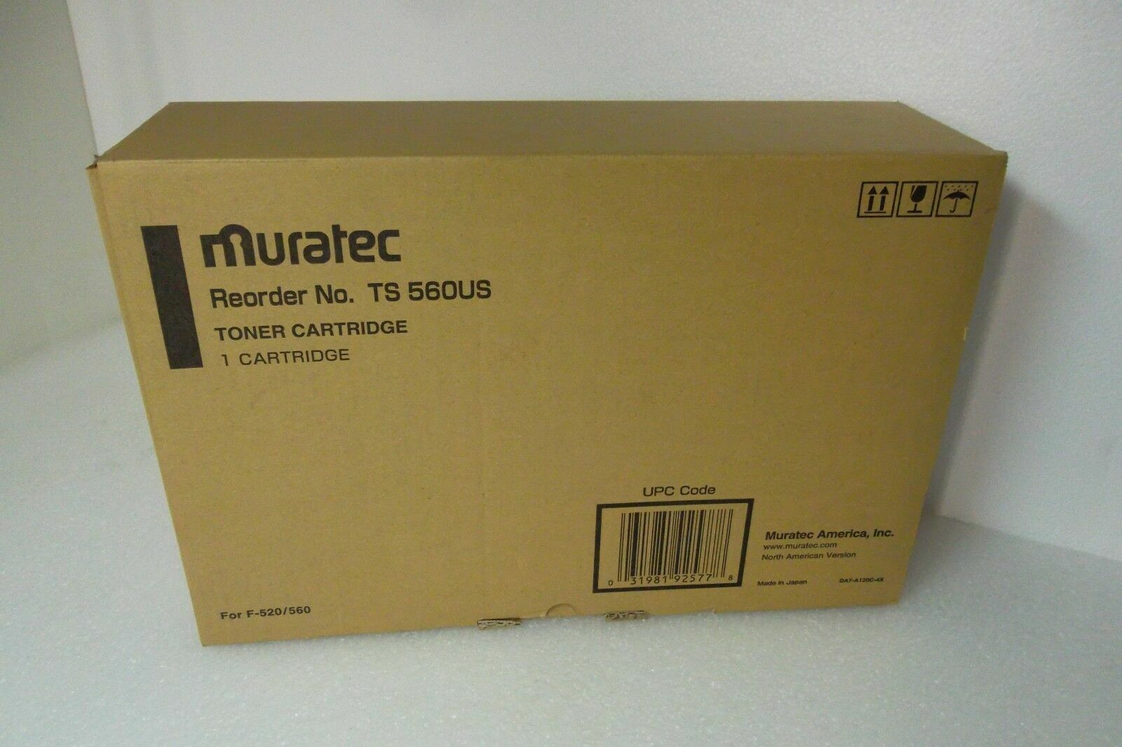 Genuine Factory Sealed Muratec TS 560US / TS560US Black Toner Cartridge 