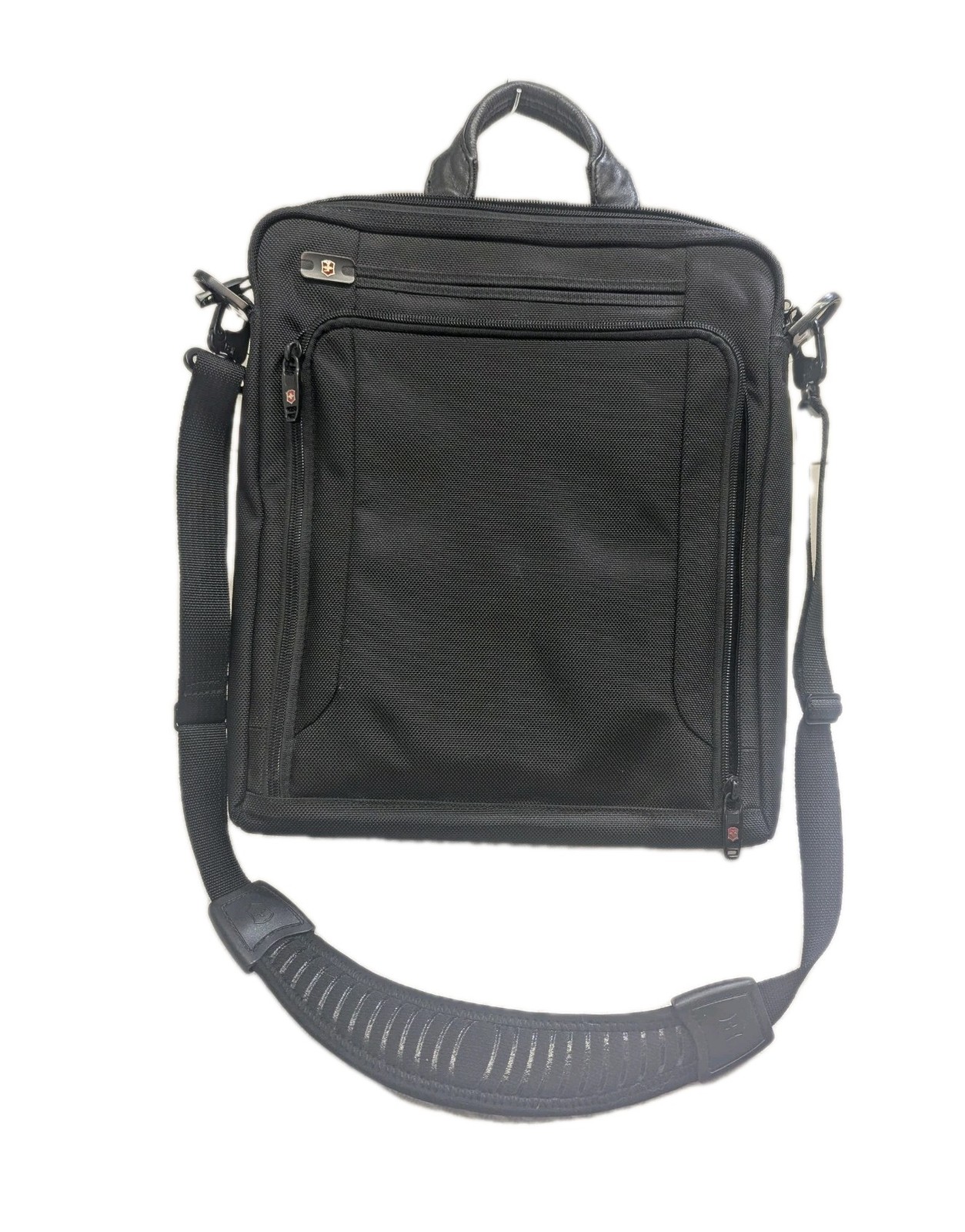Victorinox  Swiss Army Black Ballistic Nylon Laptop Briefcase Expandable