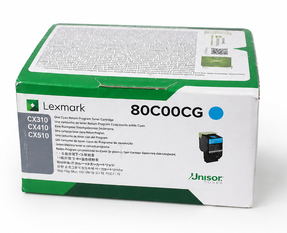 Original Lexmark 80C00CG Cyan Toner. New Sealed Box, We Ship Fast
