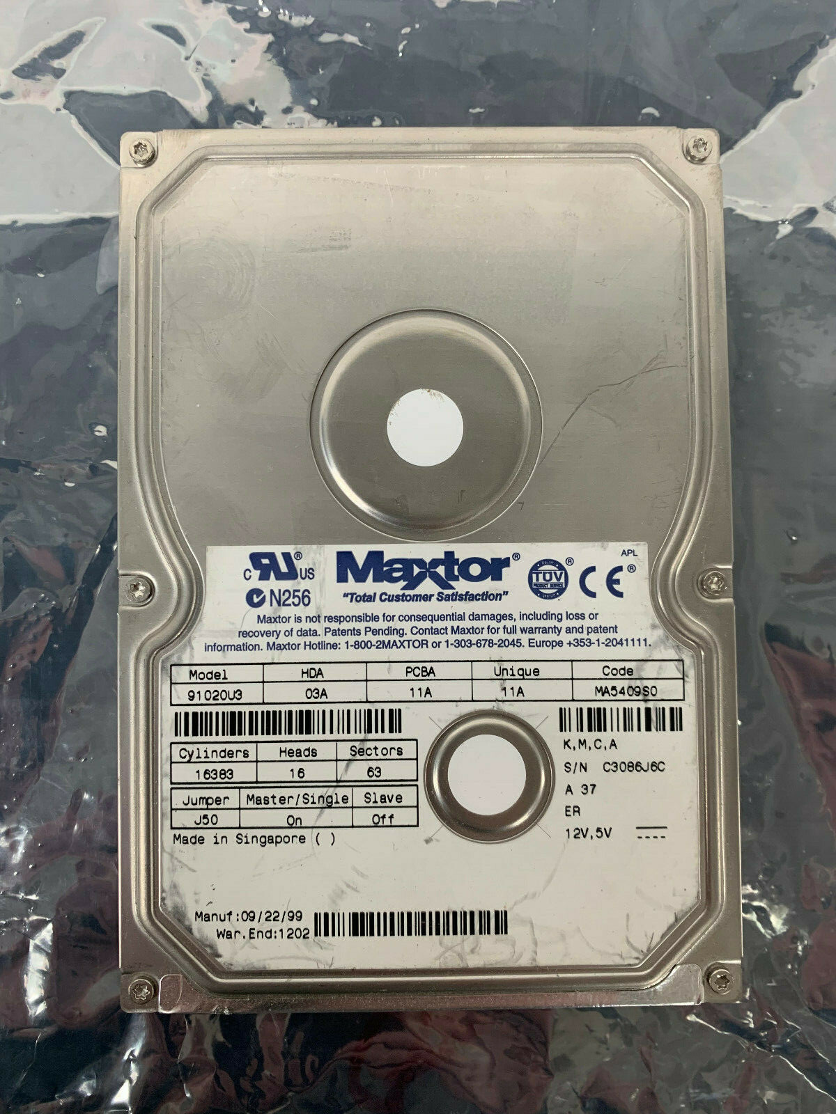 MAXTOR DiamondMax 4320 10.0 GB Internal 5400RPM 3.5" (91020U3) IDE HARD DRIVE