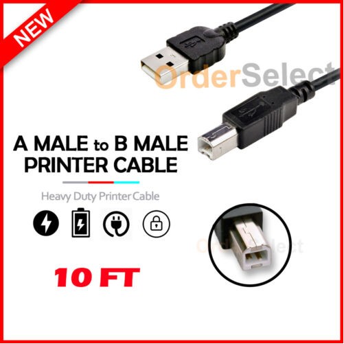 Startech USBFAB_10 10FT USB A TO B CABLE USB 2.0 USB A TO B MALE PRINTER CABLE C