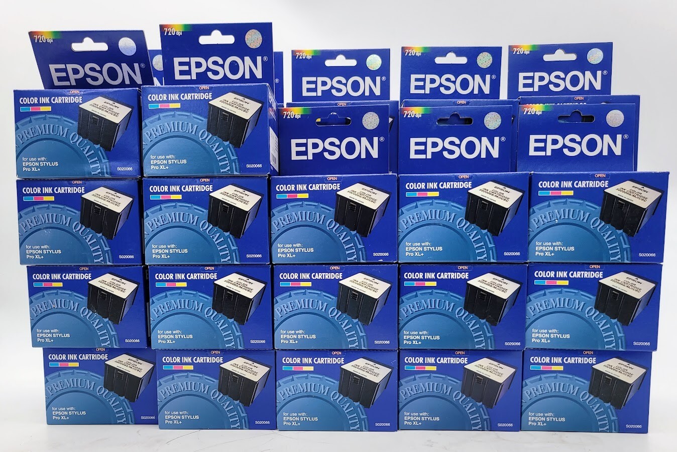 LOT OF 37 EPSON S020066 COLOR INK CARTRIDGE