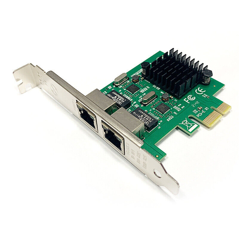 PCI-E x1 to 2 Ports Gigabit Network Card 1000M LAN Ethernet NIC RTL8111F Chip