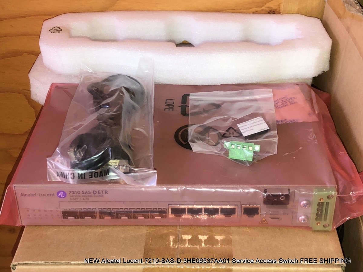 NEW Alcatel Lucent 7210-SAS-D 3HE06537AA01 Service Access Switch 