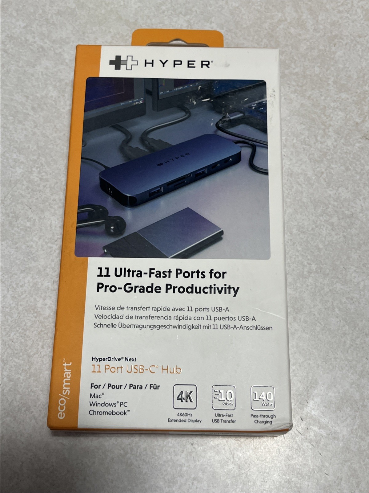 HyperDrive Next 11 Port Dual 4K60Hz HDMI USB-C Hub Midnight Blue HD4006