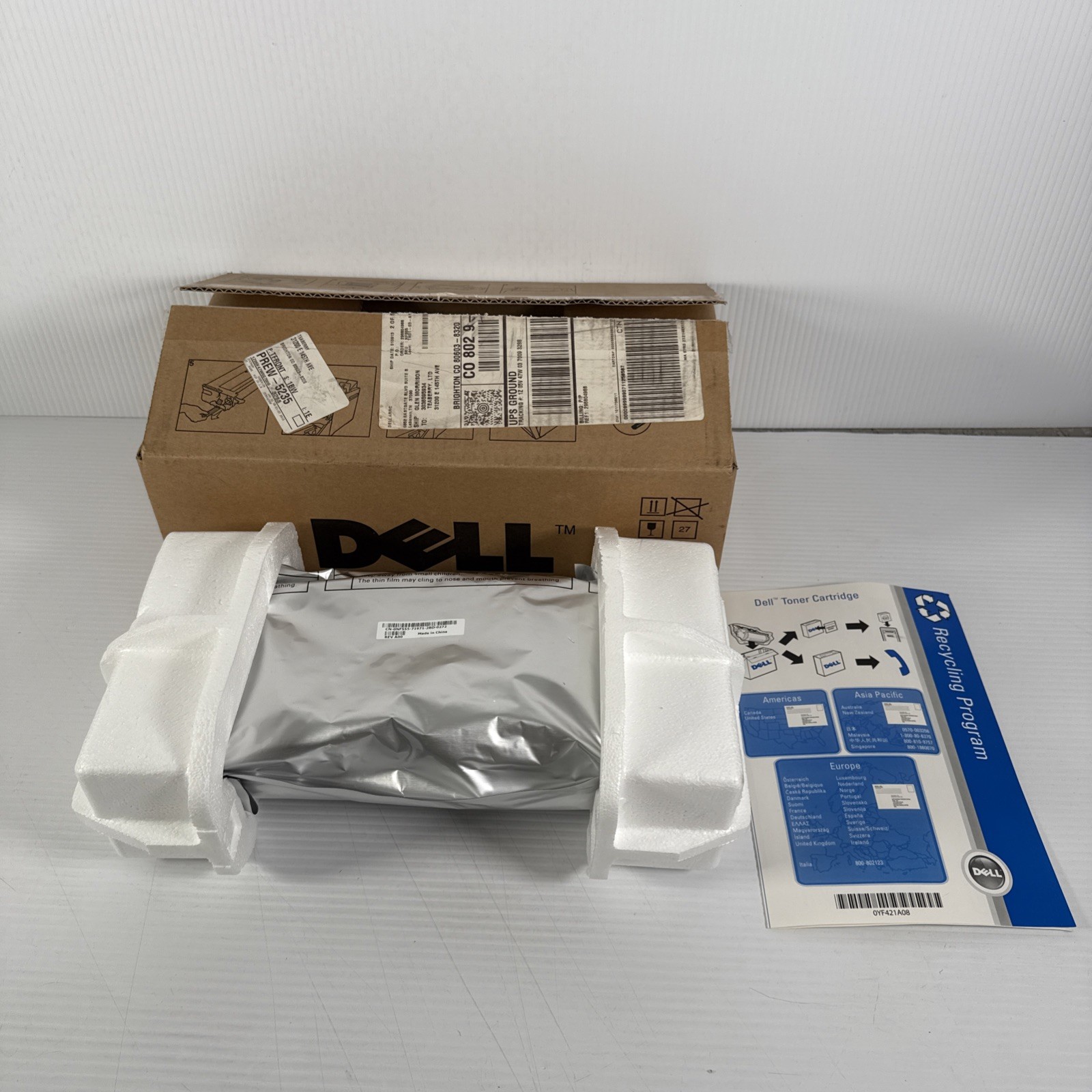 Dell 3110cn/3115cn Yellow Toner Cartridge Standard Capacity Toner Genuine Sealed