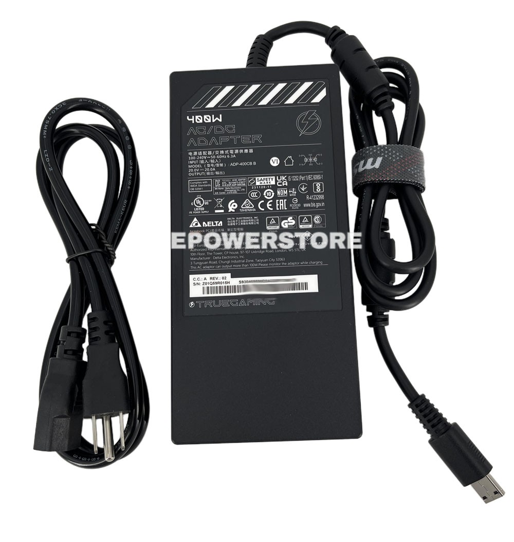 Genuine MSI 20V 20A 400W AC Adapter For MSI Titan 18 HX AI A2XWIG-632US Charger