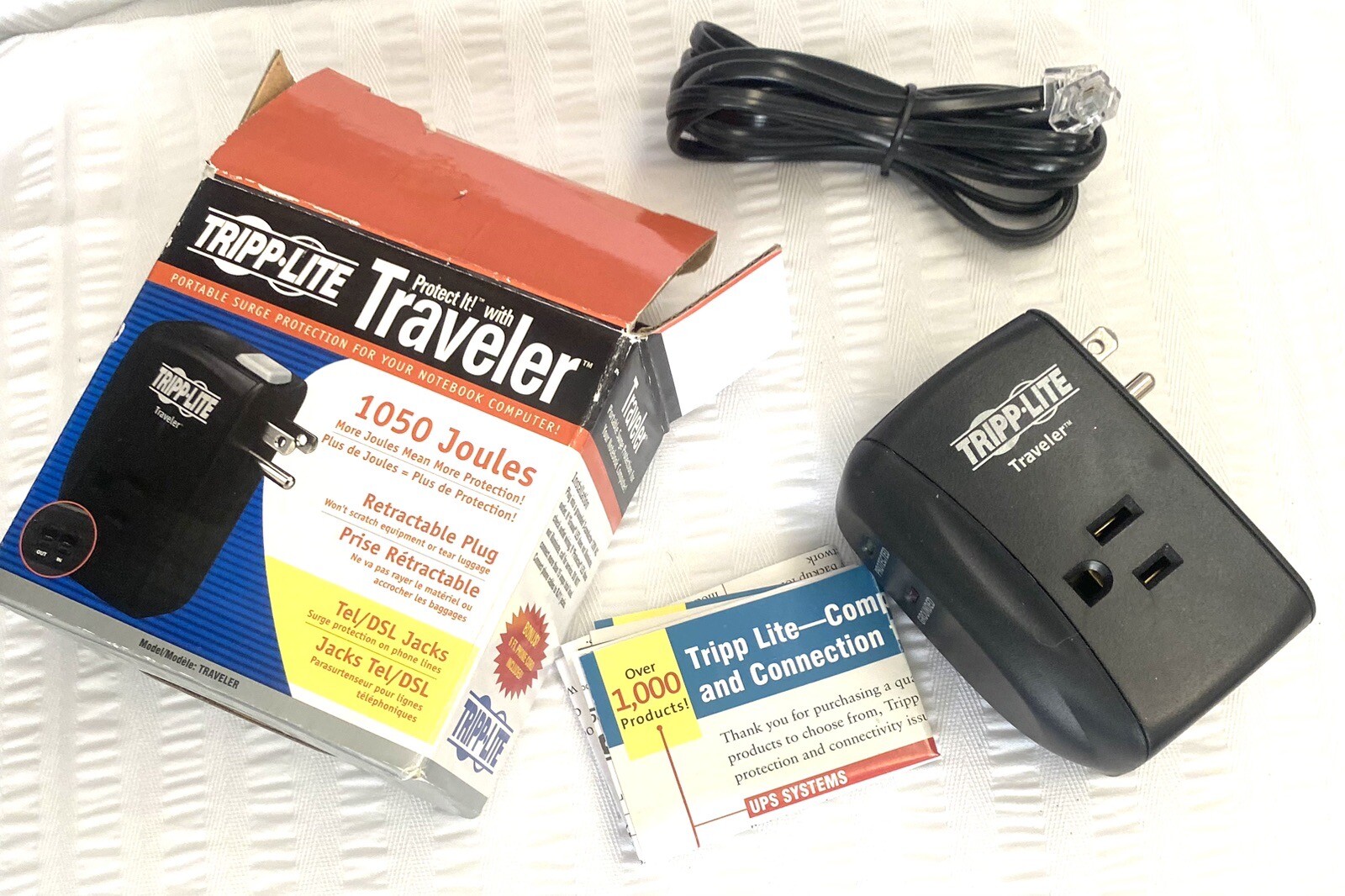 TRIPP LITE TRAVELER100BT 2-outlet surge suppressor