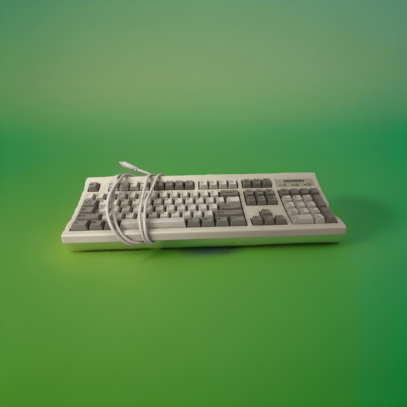 Micron RT6856TW NMB Wired PS/2 Keyboard Windows 98 Vintage Clicky