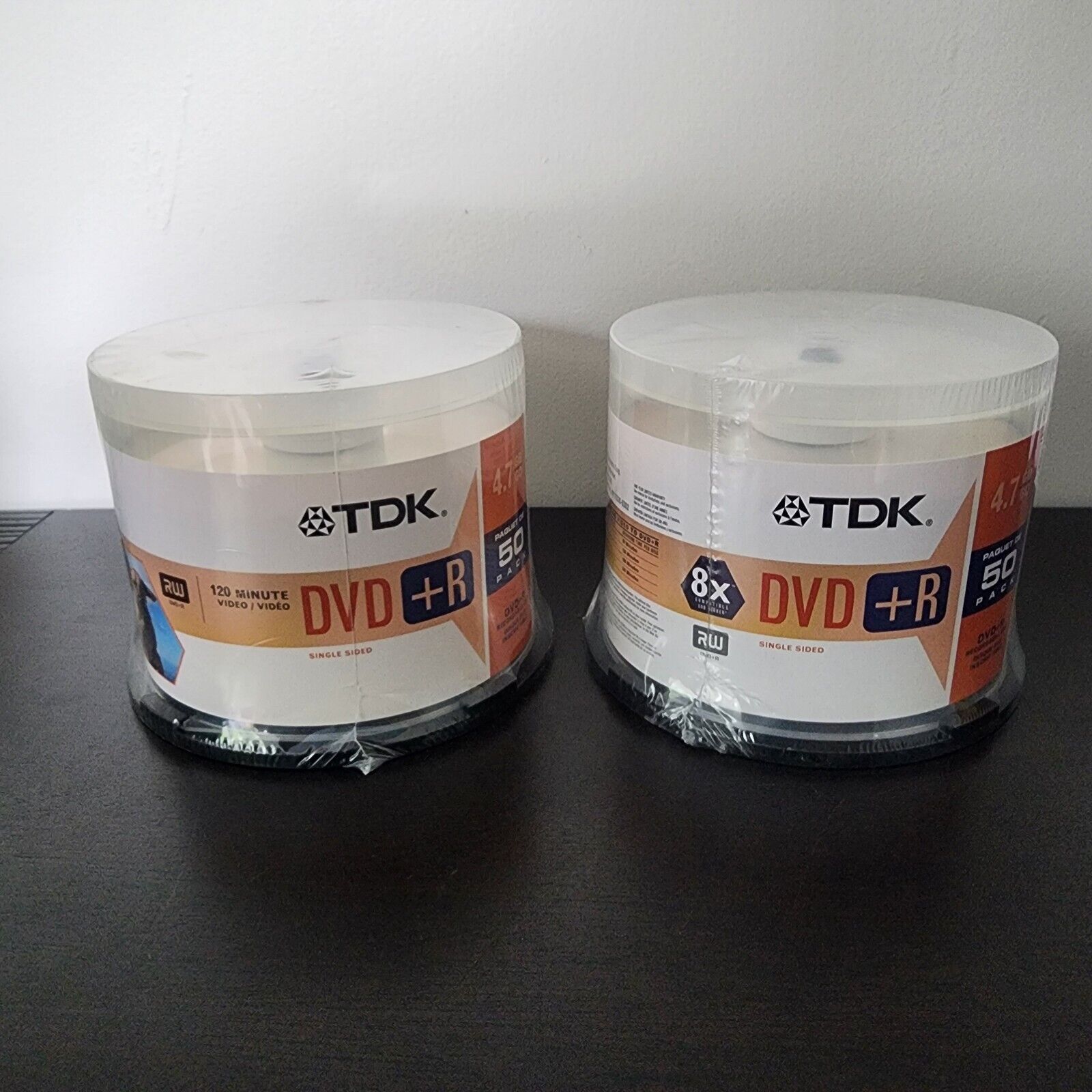 TWO PACK: TDK DVD+R 50 Pack Spindleof Disks, 4.7GB, 8x, NEW SEALED 100 Ttl DVD+R