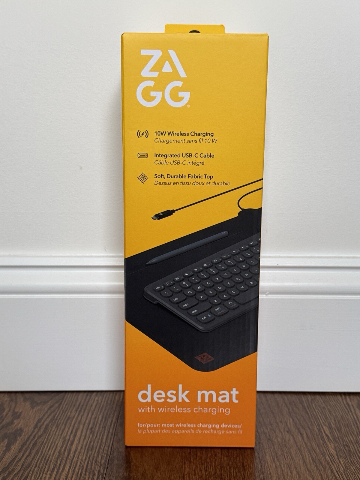 ZAGG Desk Mat With Wireless Charging 10W Wireless Charging
