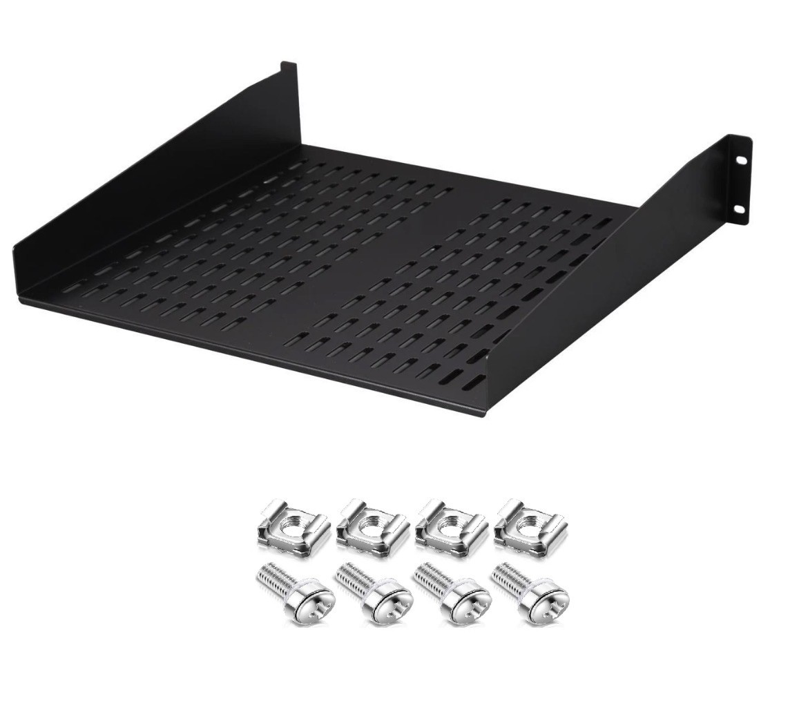 Brand New StarTech 2U, CABSHELFV 16" Universal Vented Rack Mount Shelf 