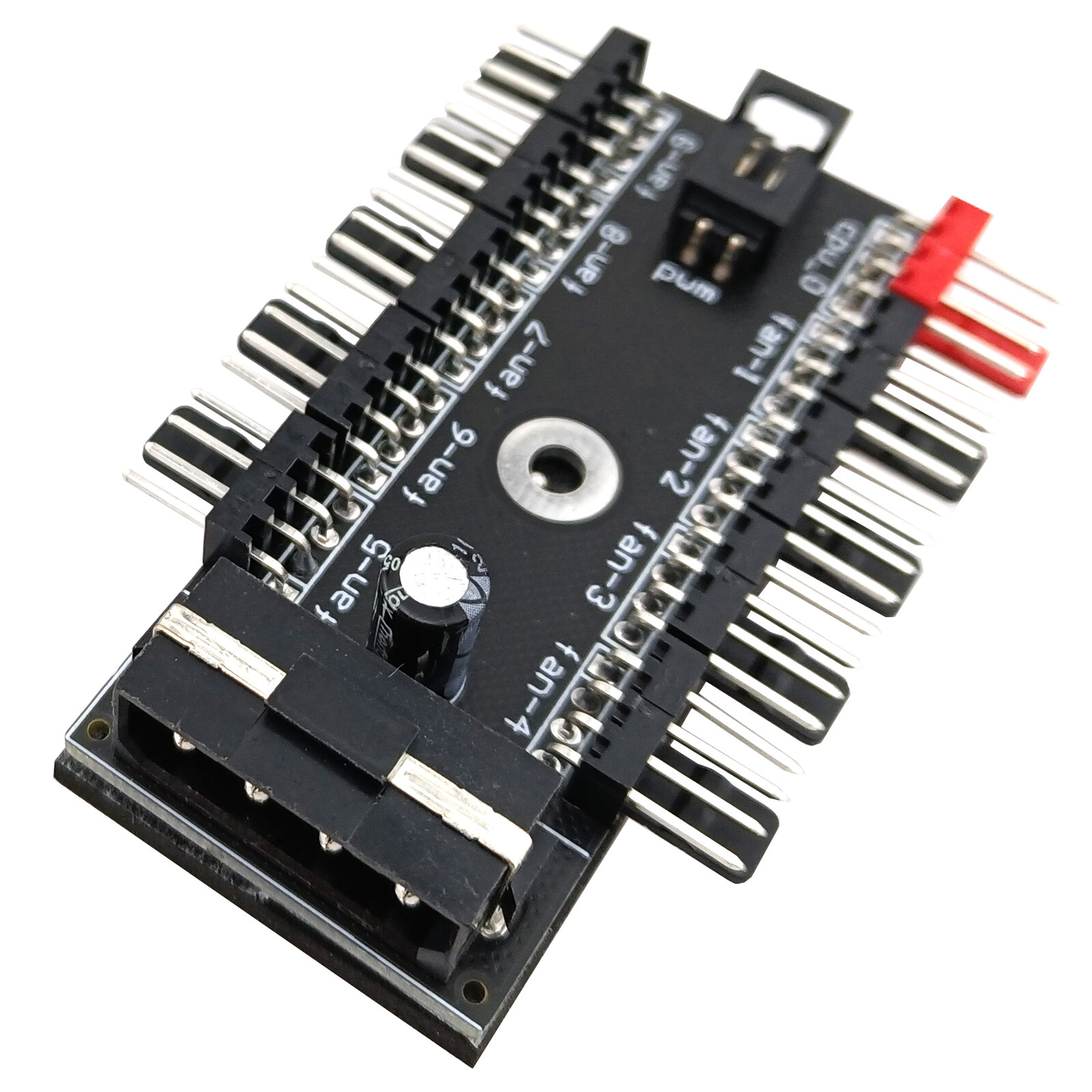 PWM Fan Hub Splitter 4Pin 10 Way PC Cooler Power Controller Adapter IDE Cable