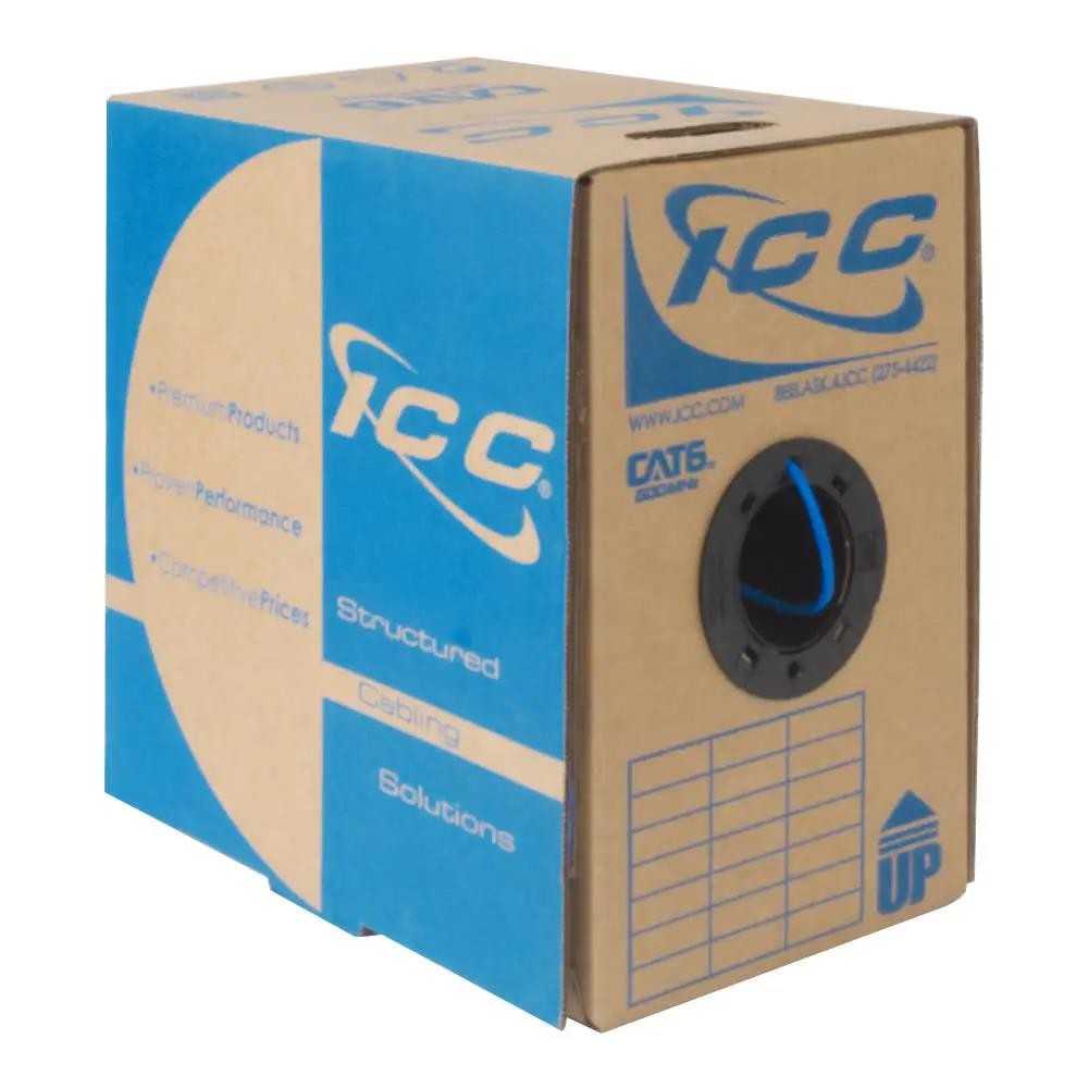 ICC ICC-ICCABT6VBL 1000FT Cat6 Plenum Value Line 500MHz Bulk Cable Blue