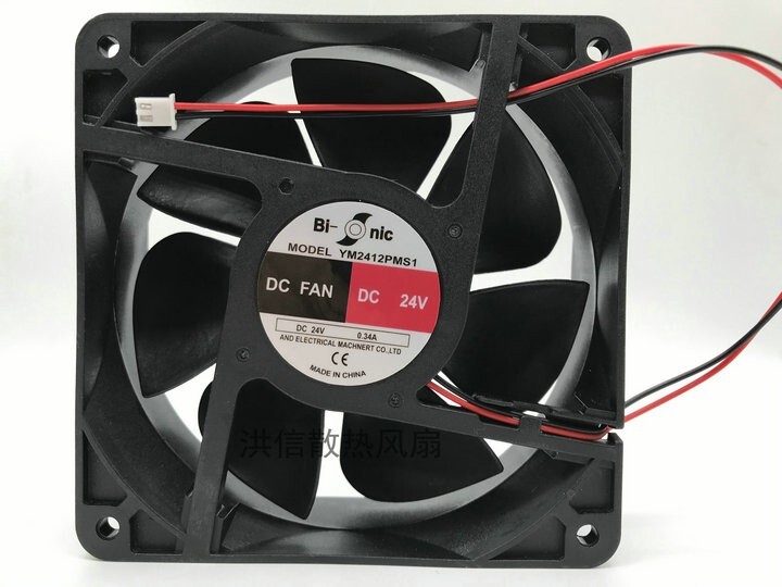 Bi-onic YM2412PMS1 12038 cooling fan DC24V 0.34A 120mm  Axial fan 2pin