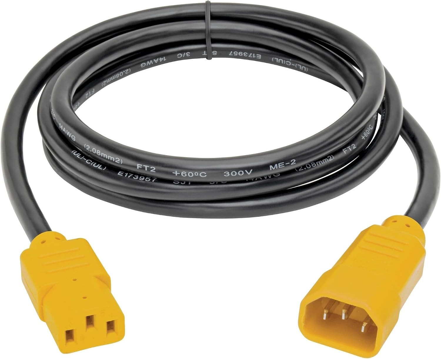 Tripp Lite P005-006-YW C14 to C13 PDU Power Cord 6ft 15A Yellow LOT OF 2 SEALED