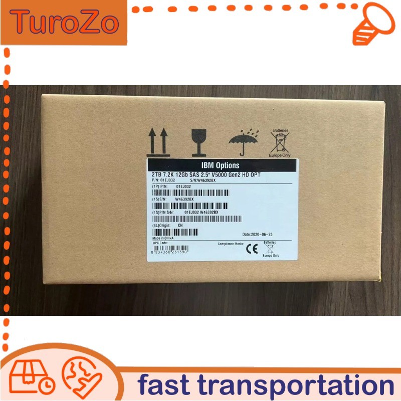 01EJ032 01AC599 IBM 01EJ034 2TB SAS 2.5 V5000 Gen2 Hard Drive HDD New