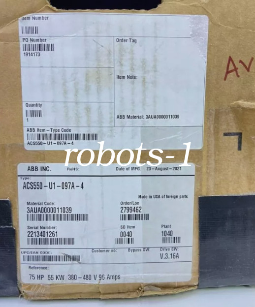 ACS550-U1-097A-4 ABB inverter NEW FedEx or DHL