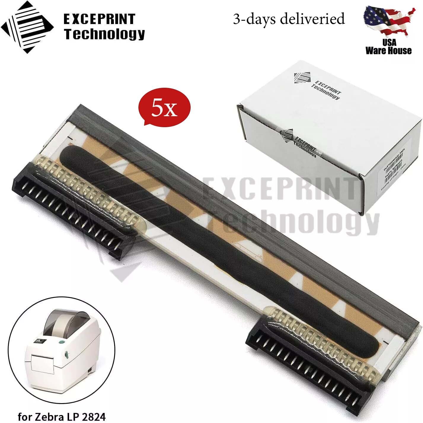 ✅ 5x Printhead for Zebra TLP2824 TLP2824 Thermal Printer 203dpi G105910-102 ✅