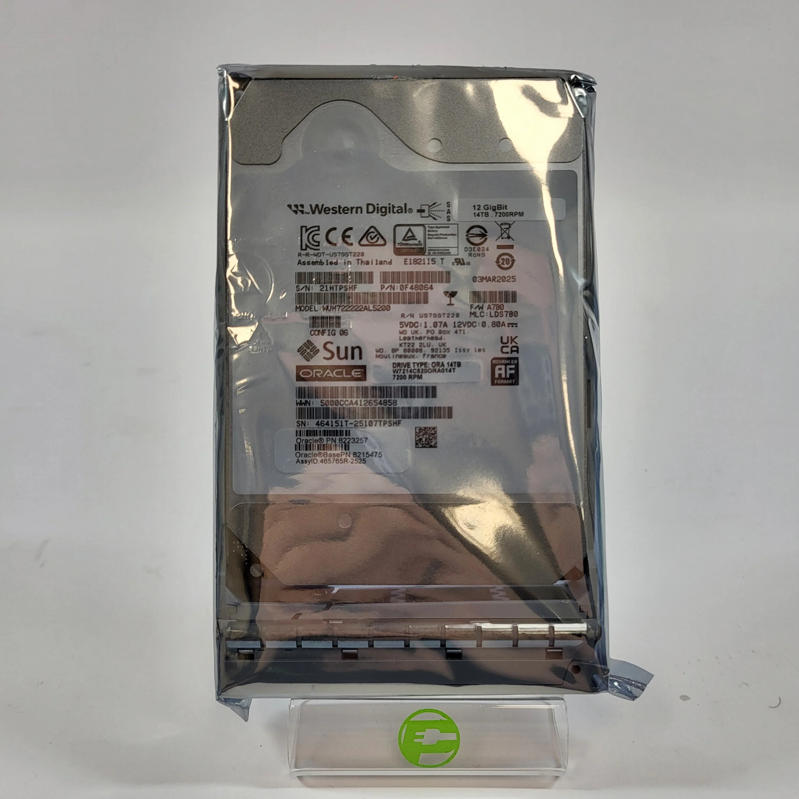 New Western Digital WD 3.5" Ultrastar 14TB SAS 12Gbps HDD WUH722222AL5200