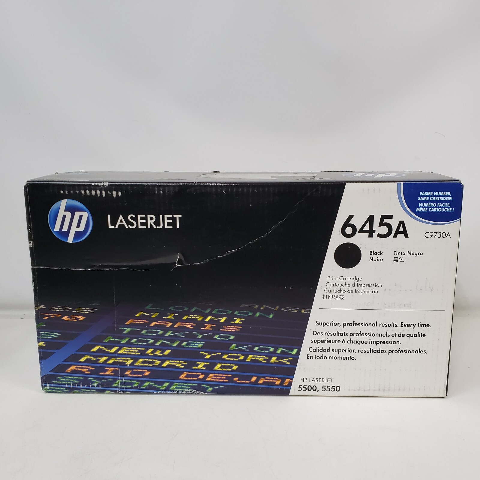 New Genuine HP 645A Black Toner Cartridge C9730A for Laserjet 5500, 5550