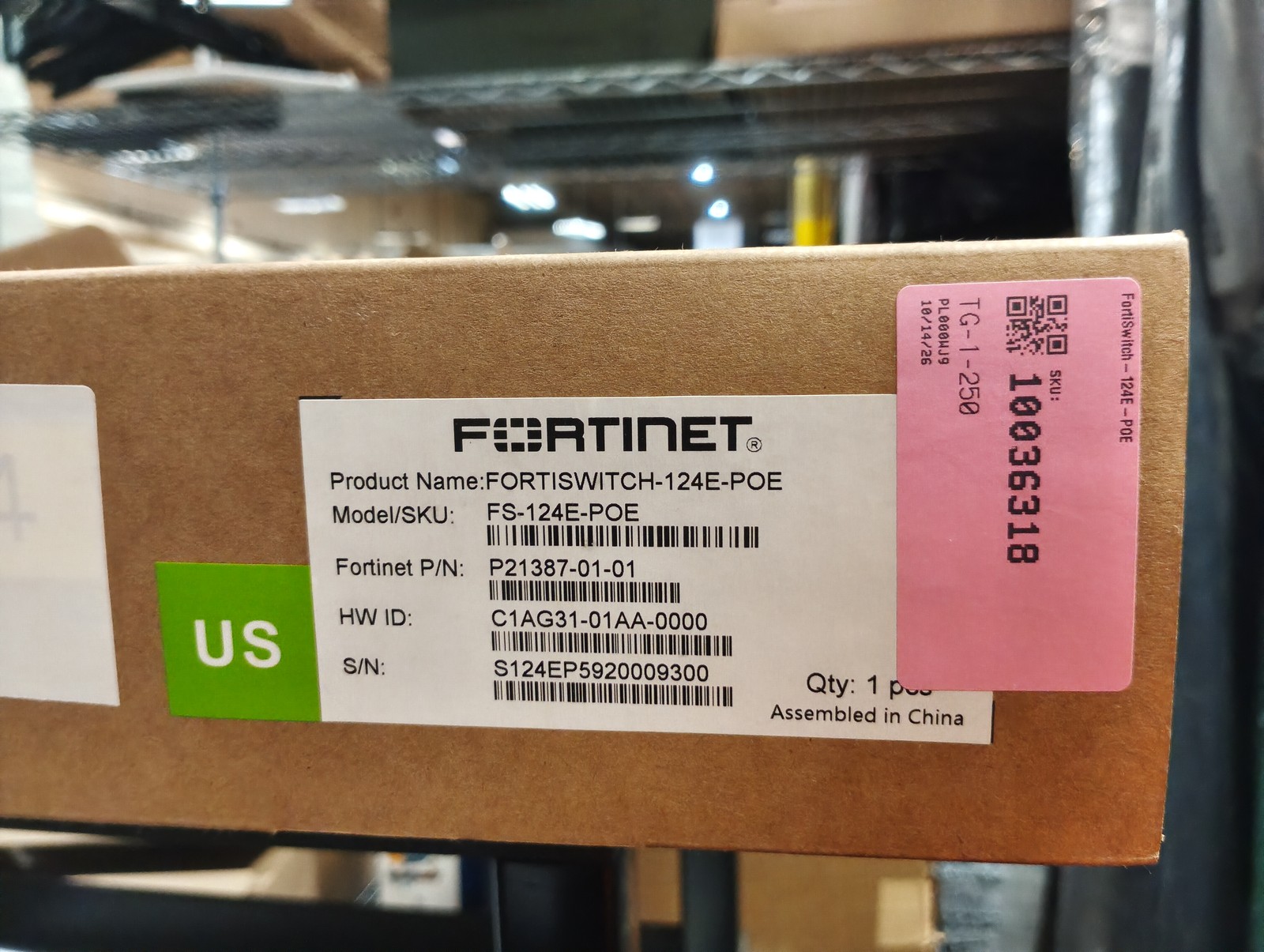 Fortinet FortiSwitch FS-124E 24-Port Managed Network Switch Renewed