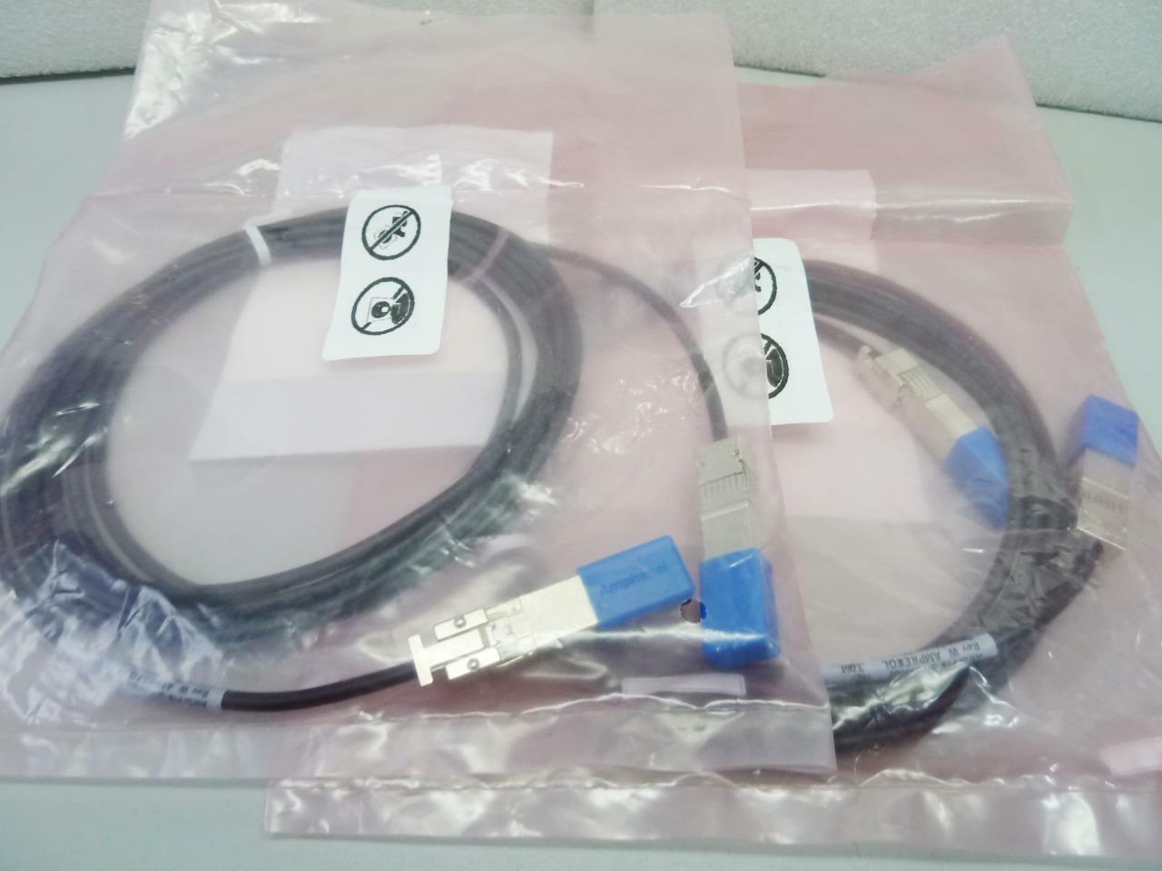 Lot of 2 Amphenol 571540002 3M SFP+ 10GbE Direct Attach Passive Copper Cable