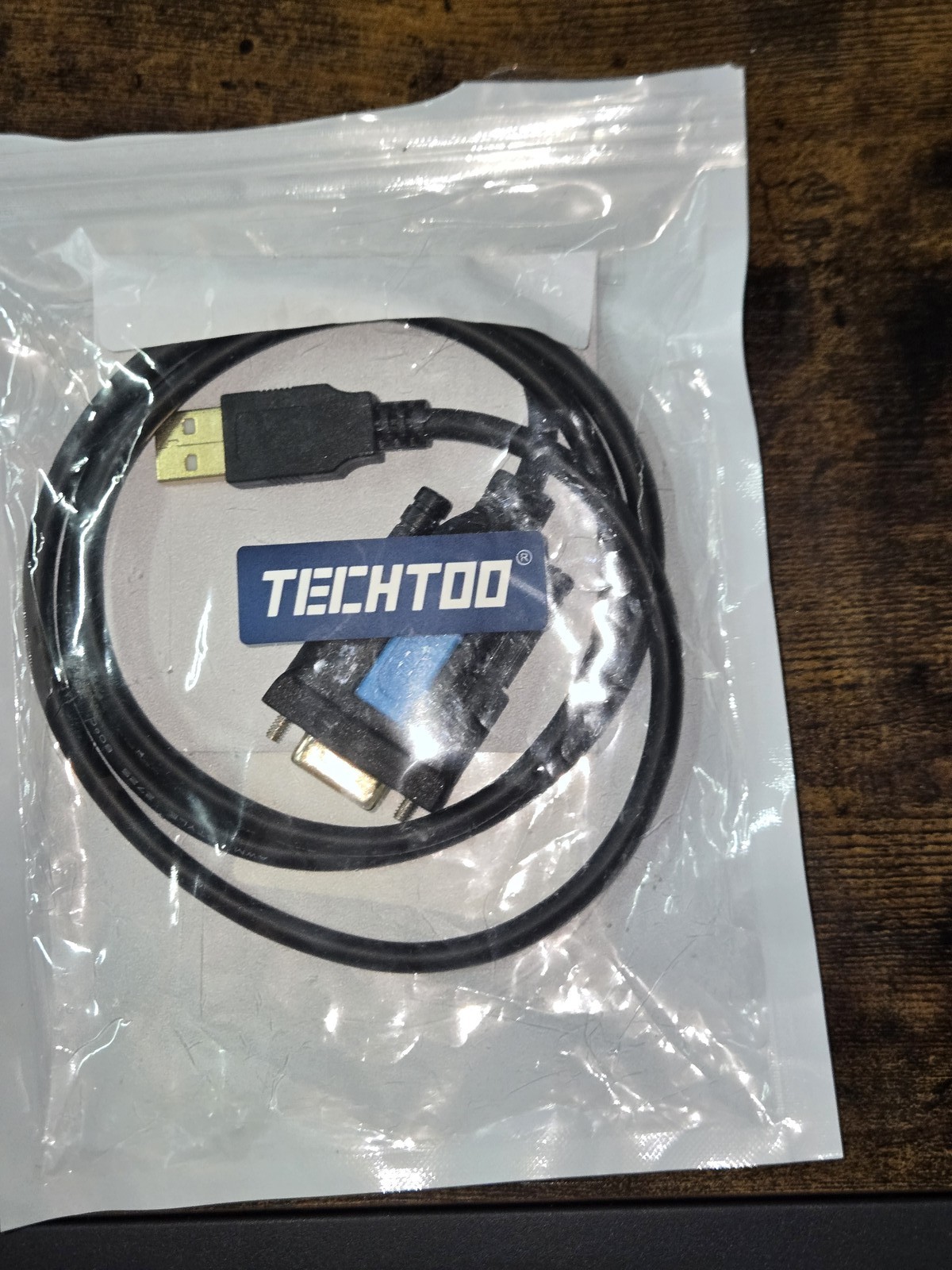 TECHTOO USB-to-serial female cable, 3ft