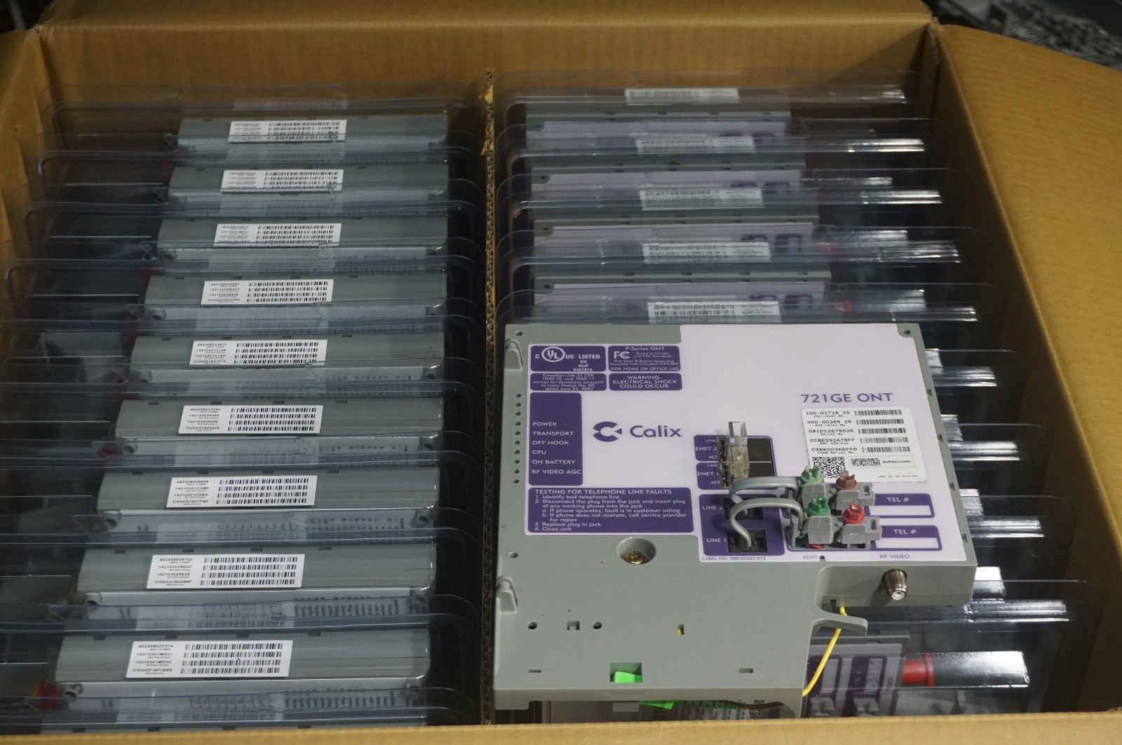 CALIX 721GE ONT's ** LOT of 20 ** 100-01716 (15) ,,,