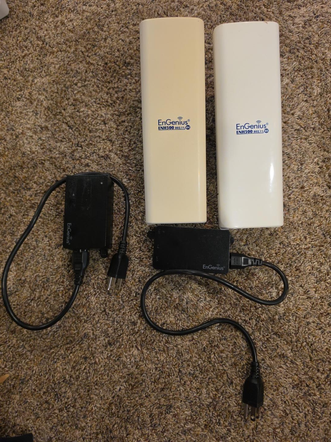 EnGenius ENH500v3 5GHz AC867 Outdoor Bridge Pair w PoE Injectors Tested