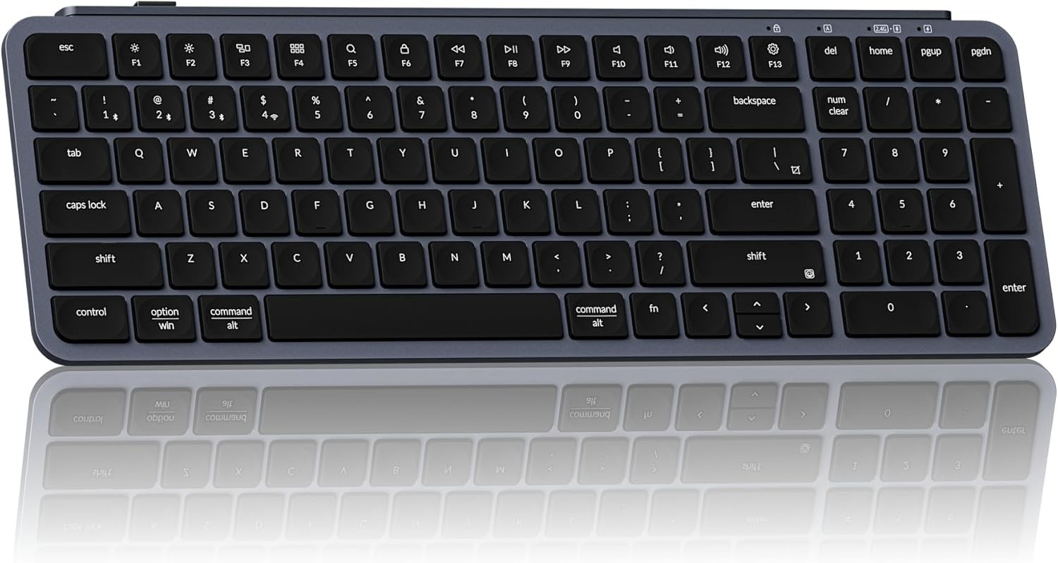 Keychron Ultra-Slim B2 Pro Bluetooth Keyboard 2.4 GHz Wireless 96% B2P-K1