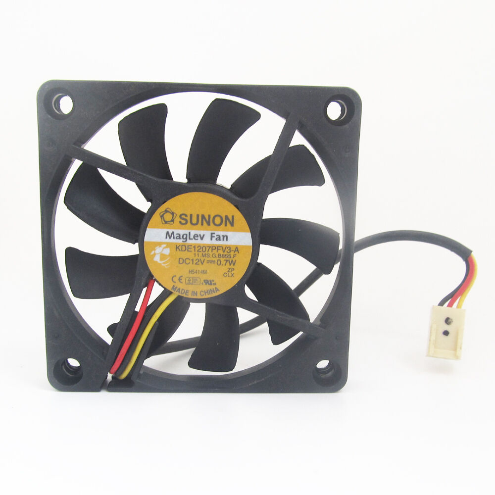 1pc SUNON MagLev DC Cooling fan KDE1207PFV3-A 70x70x10mm 7010 DC12V 0.7W 3pin