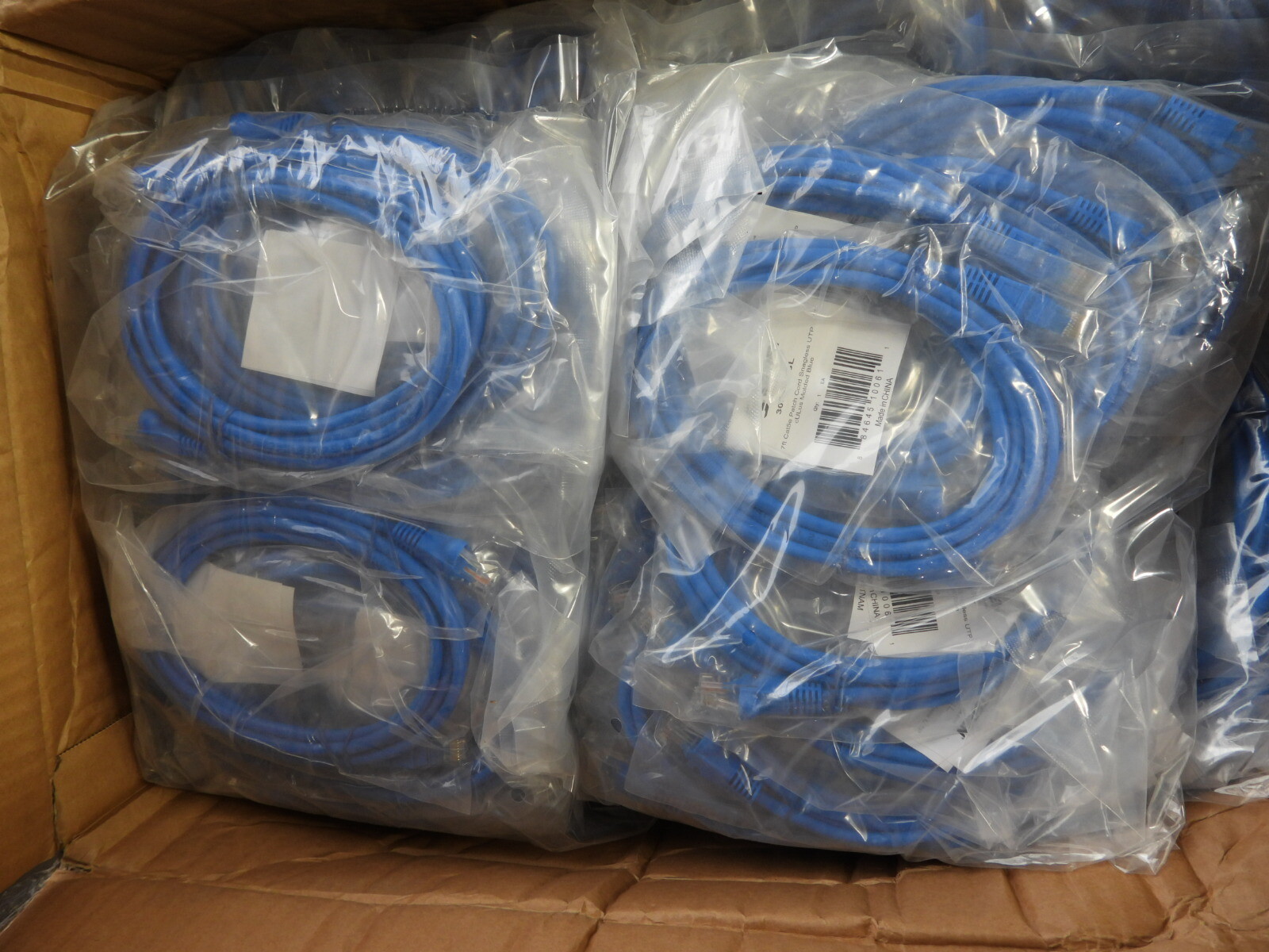100 Pack Steren 308-607BL CAT5e 7' Patch Cord Cable Ethernet Network LAN Router