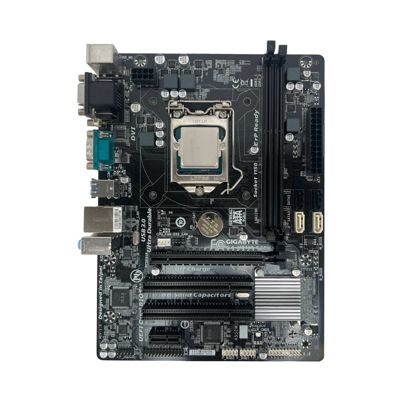 Gigabyte mAtx GA-H81M-S2PV Motherboard LGA 1150 + i5-4460 w/ I/O Shield