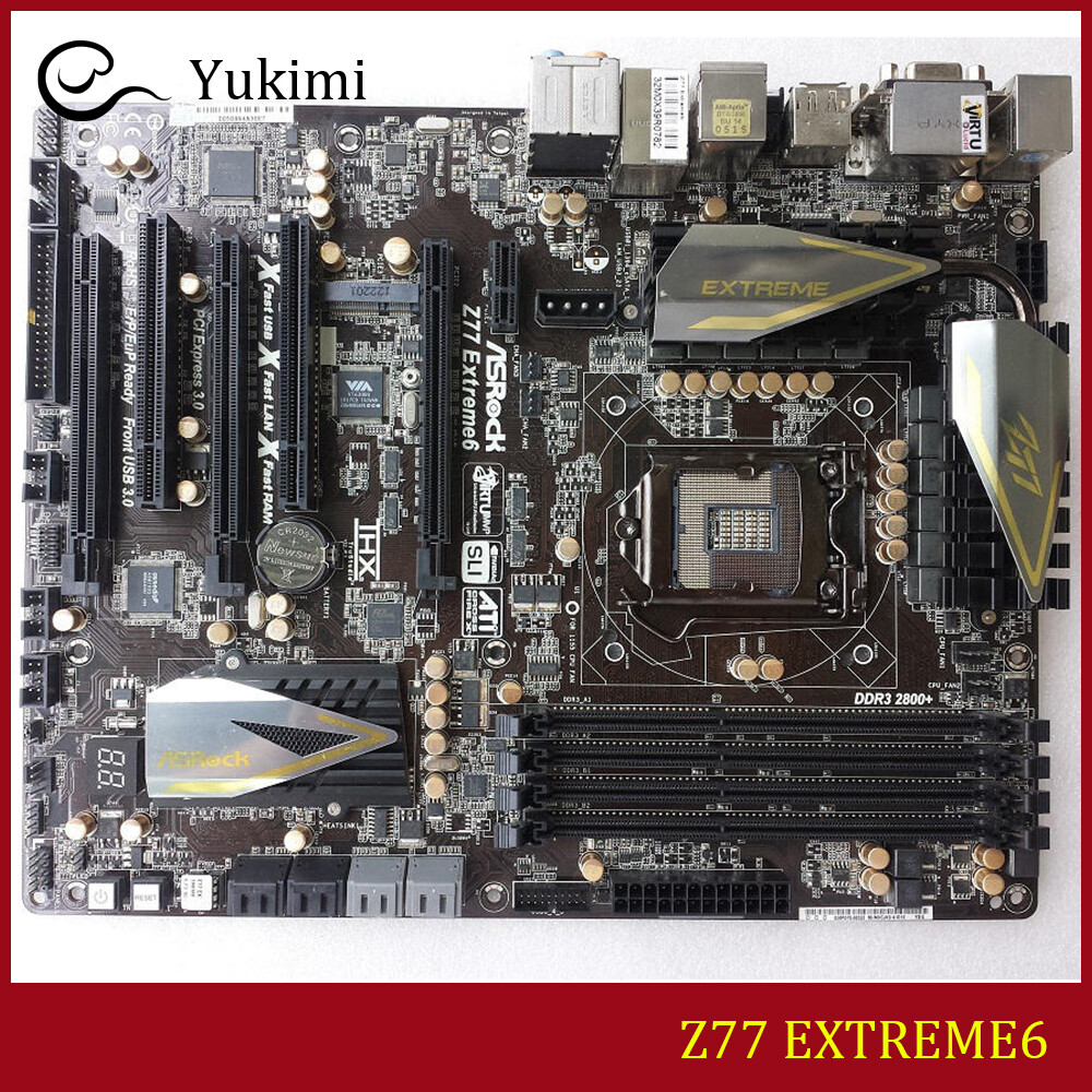 FOR ASROCK Z77 EXTREME6 LGA 1155 32GB DVI HDMI VGA Motherboard Test OK