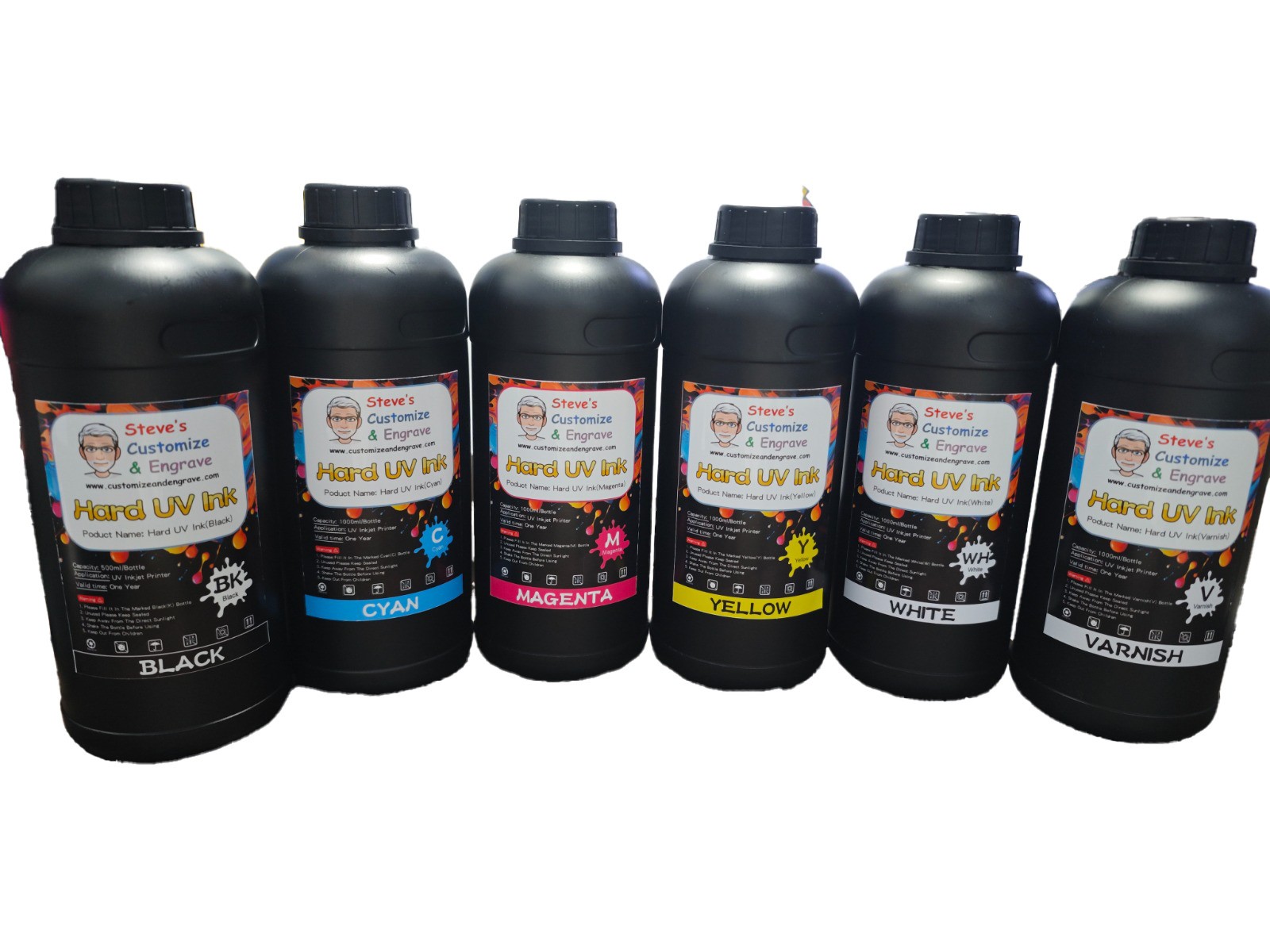 Varnish UV Hard Solid Ink For Epson F1080 XP600 Printhead DTF Printer 1000ml 1L