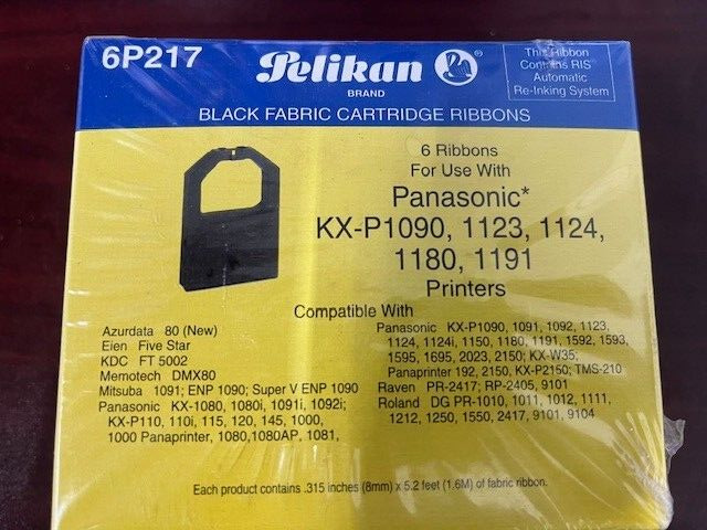 6 EA PANASONIC KX-P115 (KX-P145) COMPATIBLE RIBBON 1080 1123 1124 1180 1191