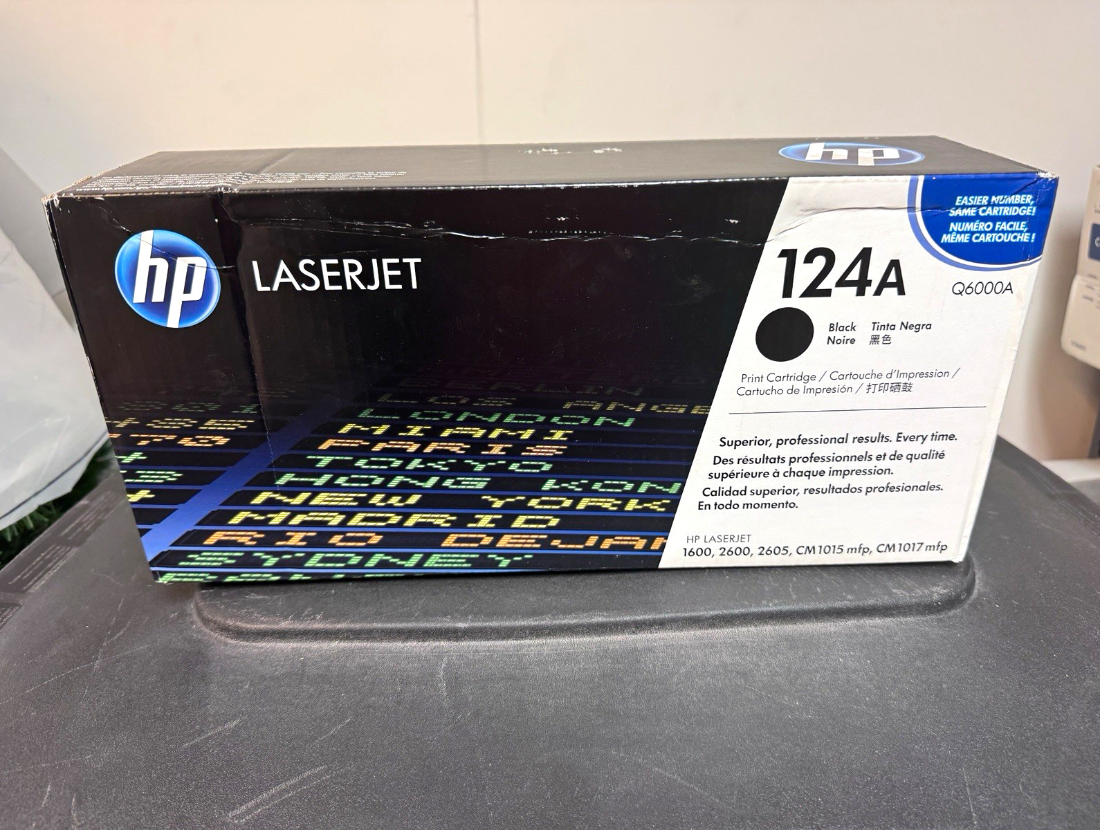 HP 124A Genuine Laser Toner Cartridges Black/Yellow/Magenta Q6000A/2A/3A