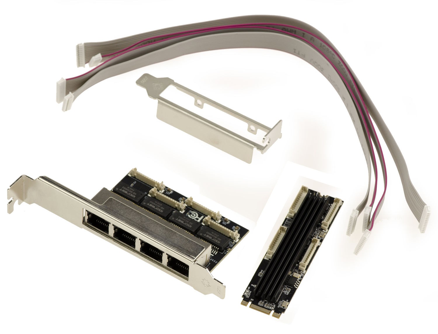 M2 Network Card 4 Gigabit Ethernet LAN Ports For M.2 PCIe RTL8111H