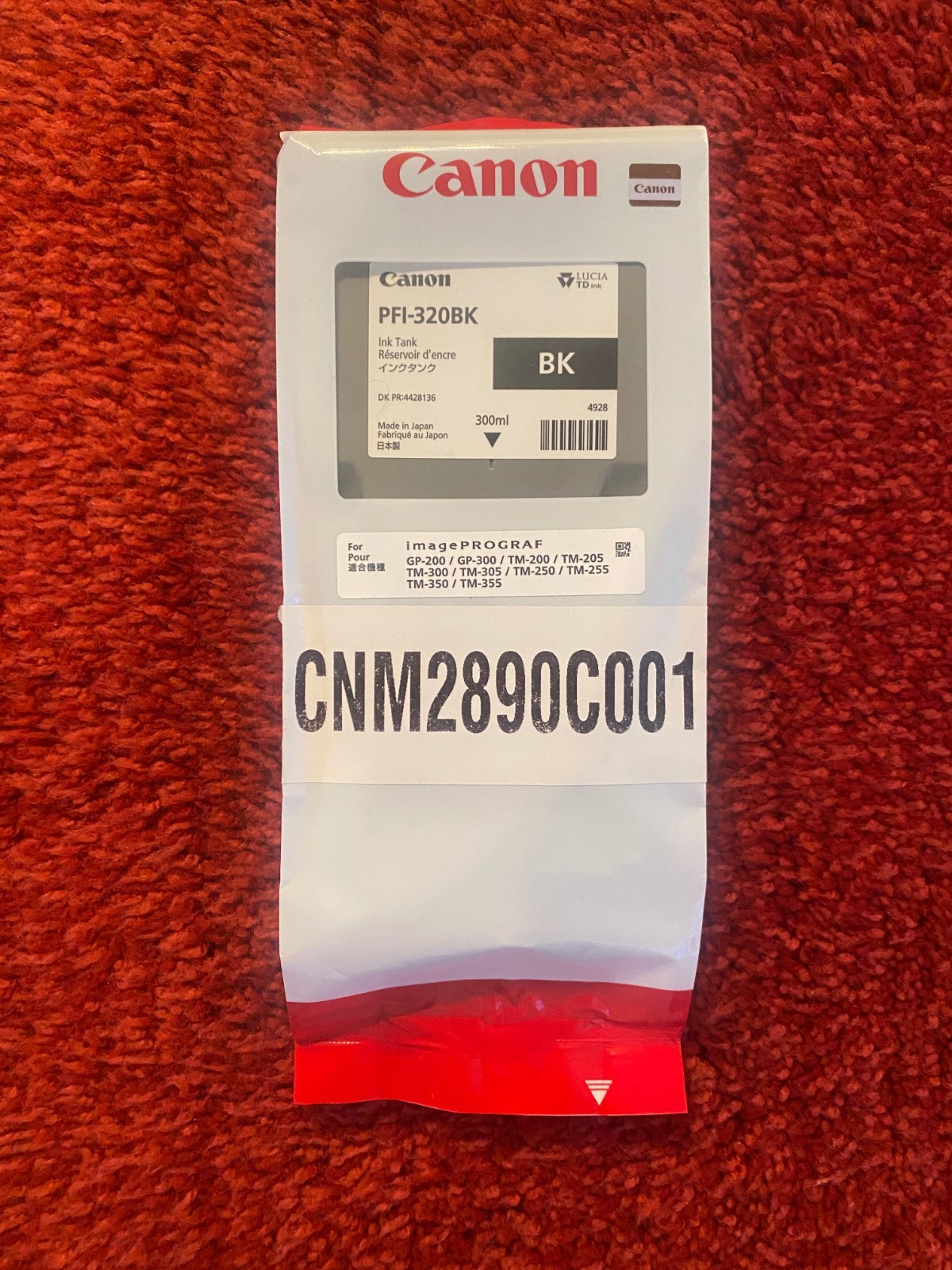 NEW SEALED 2028 Canon PFI-320MBK Matte Black Ink Tank ImagePROGRAF TM-350 GP-300