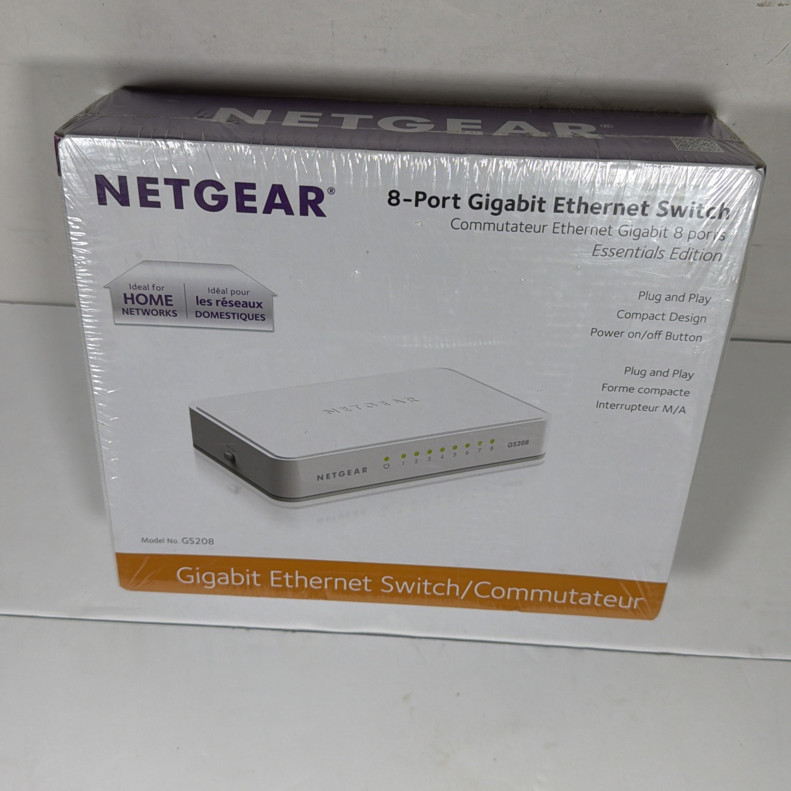 NETGEAR GS208 8-Port Gigabit Ethernet Unmanaged Network Switch NEW 