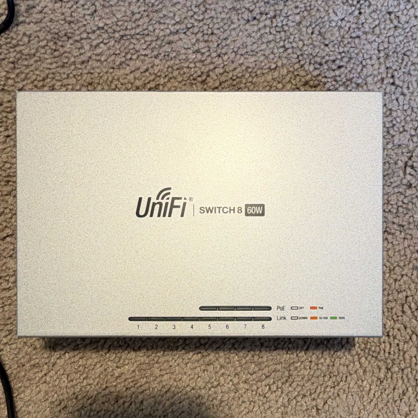 Ubiquiti UniFi Switch 8 60W US-8-60W Managed PoE 8-Port Gigabit RJ-45