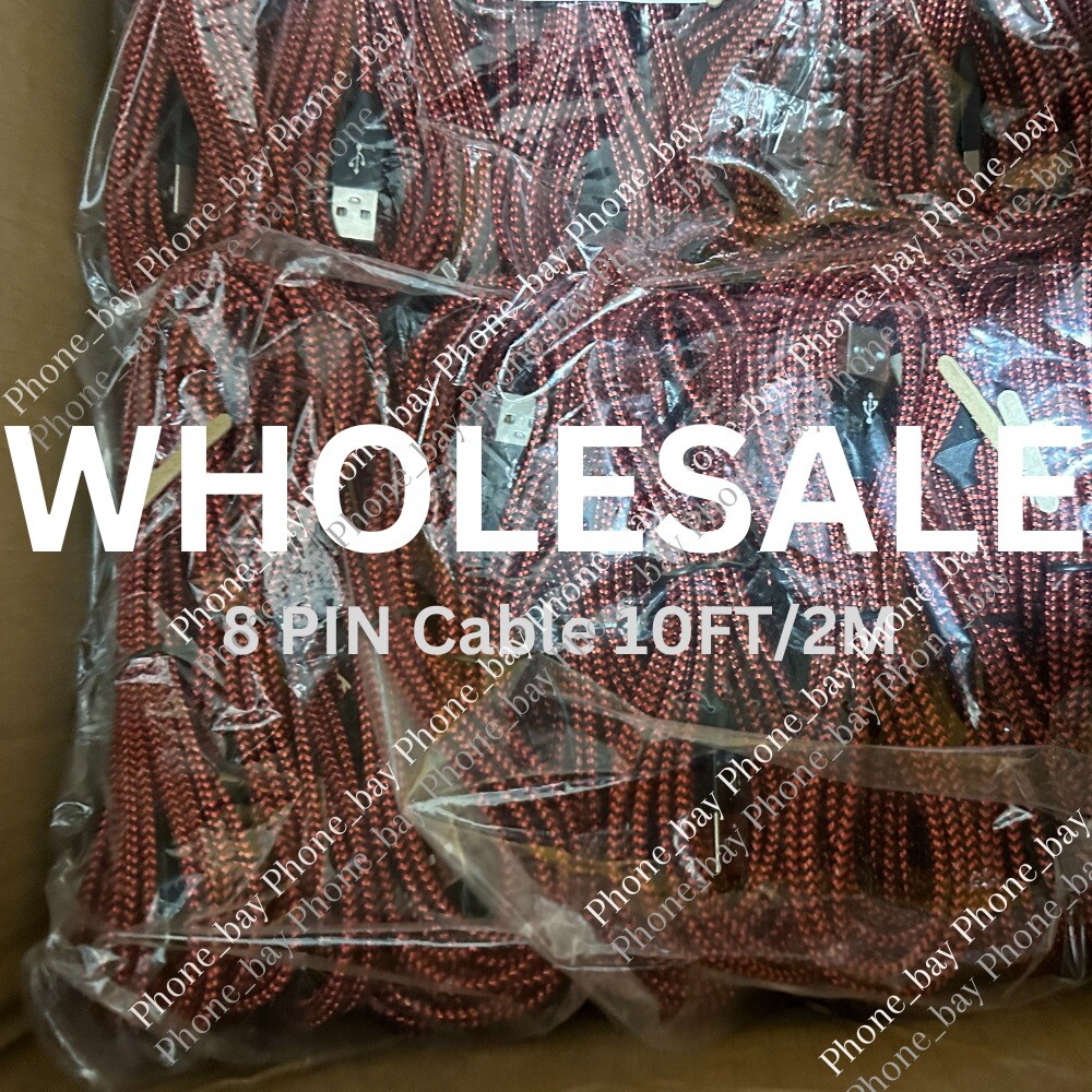 Heavy Duty USB Fast Charging Cable Braided 6FT For iPhone 14 13 8 iPad Cord Lot