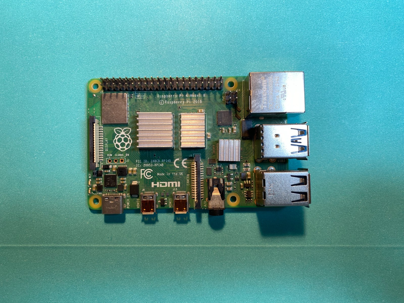Raspberry Pi 4 Model B 4GB RAM Single Board Computer RPI4B with heatsink