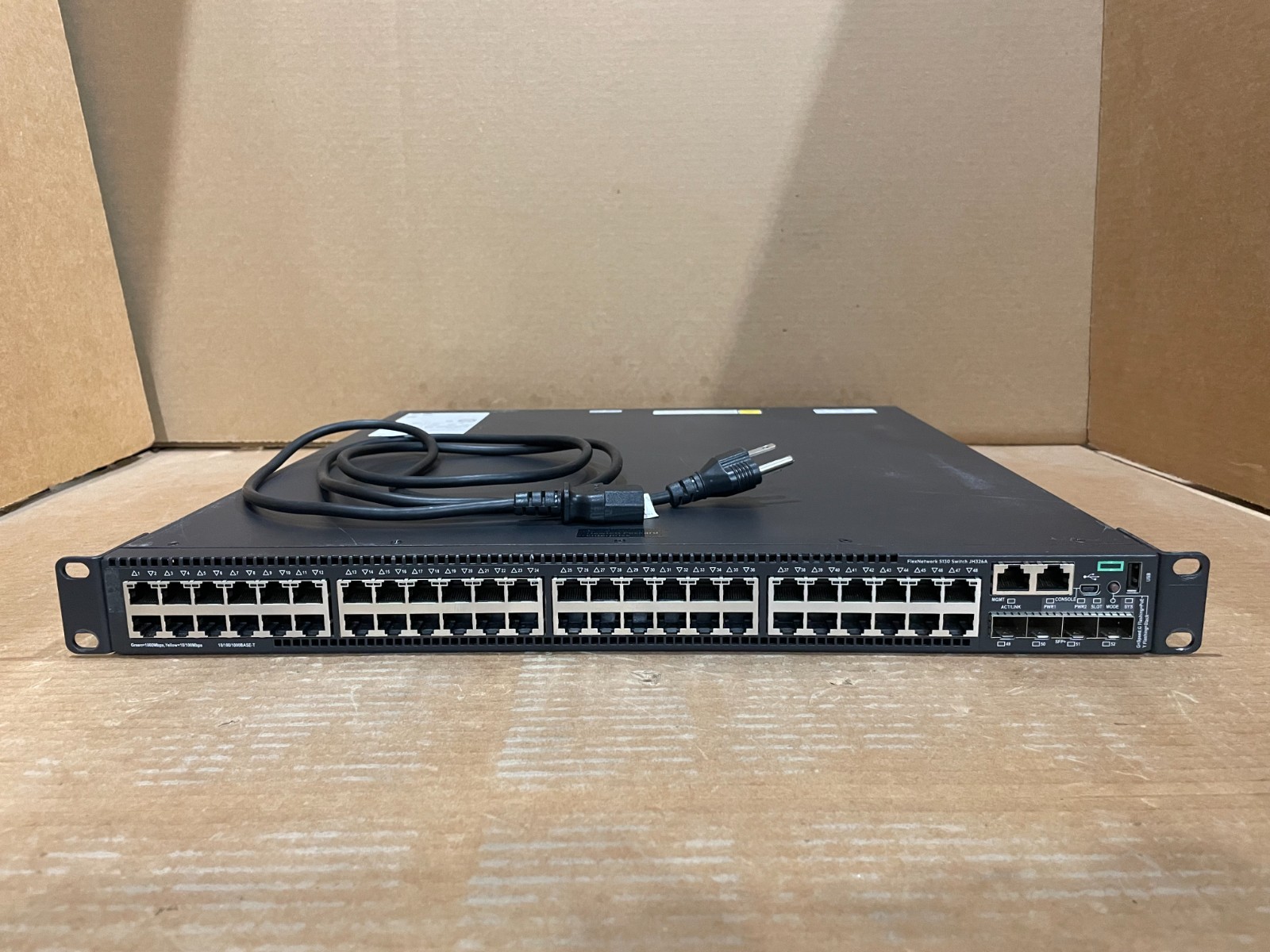 HPE JH326A 48-Port POE+ 4SFP+ 1-slot Ethernet Network Switch