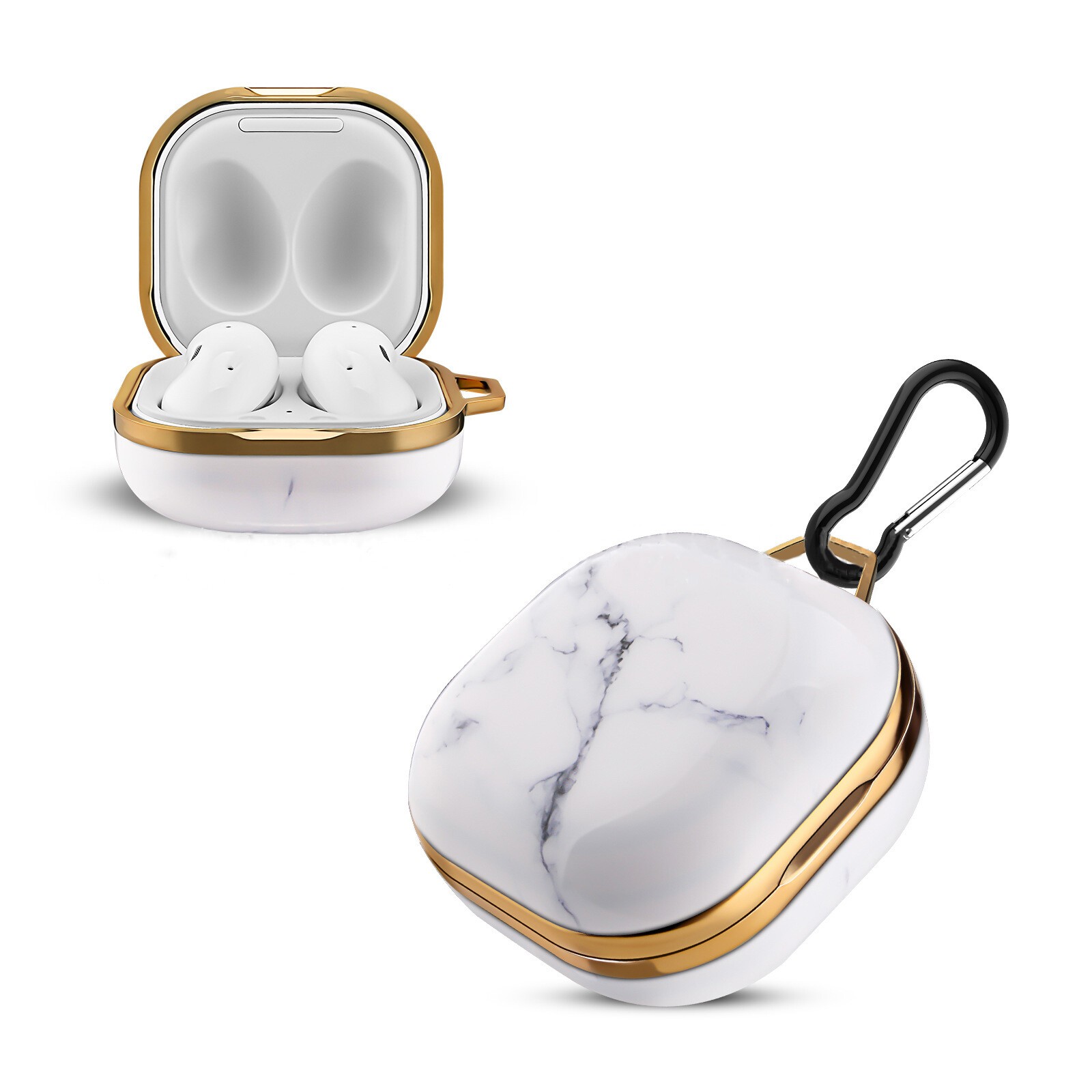 Earbuds Protective Cover Shell with Carabiner For Samsung Galaxy Buds Live Case